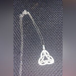 Elegant Silver Celtic Knot Necklace